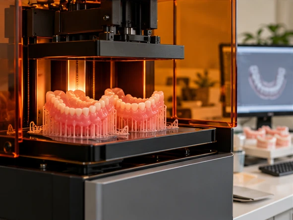 Illustrative denture fabrication with a dental 3D printer