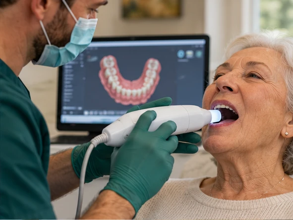 Illustrative digital intraoral scanning appointment